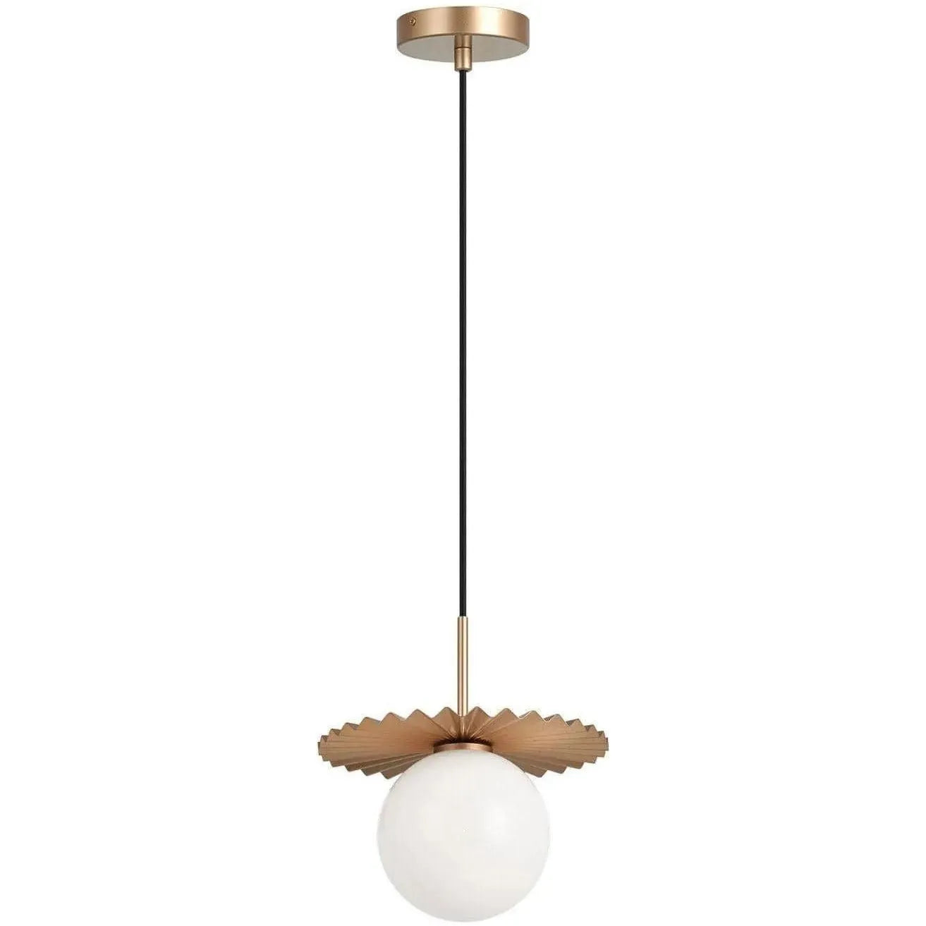 Matteo Lighting - Modern Ruff Pendant - C83101BKOP | Montreal Lighting & Hardware