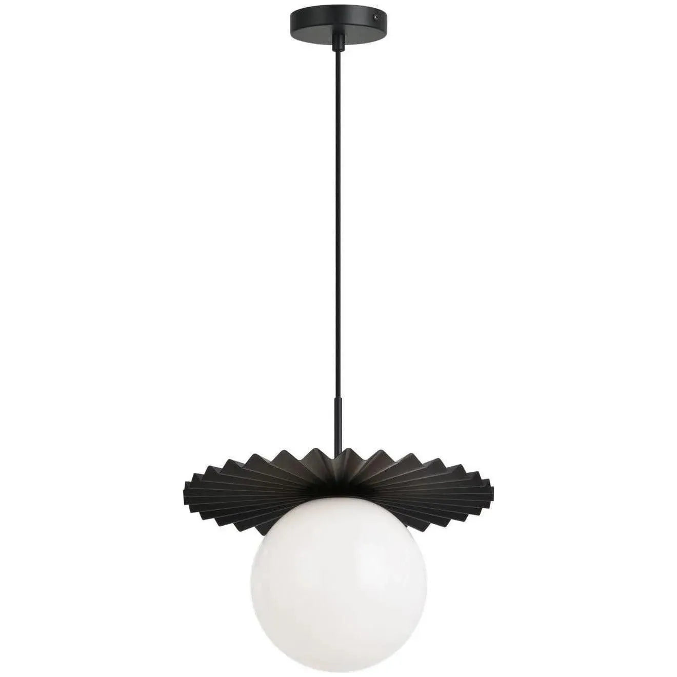 Matteo Lighting - Modern Ruff Pendant - C83111BKOP | Montreal Lighting & Hardware