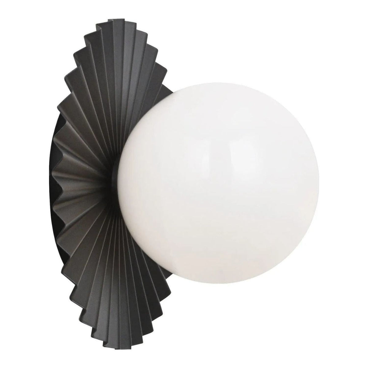 Matteo Lighting - Modern Ruff Wall Sconce - WX83101BKOP | Montreal Lighting & Hardware