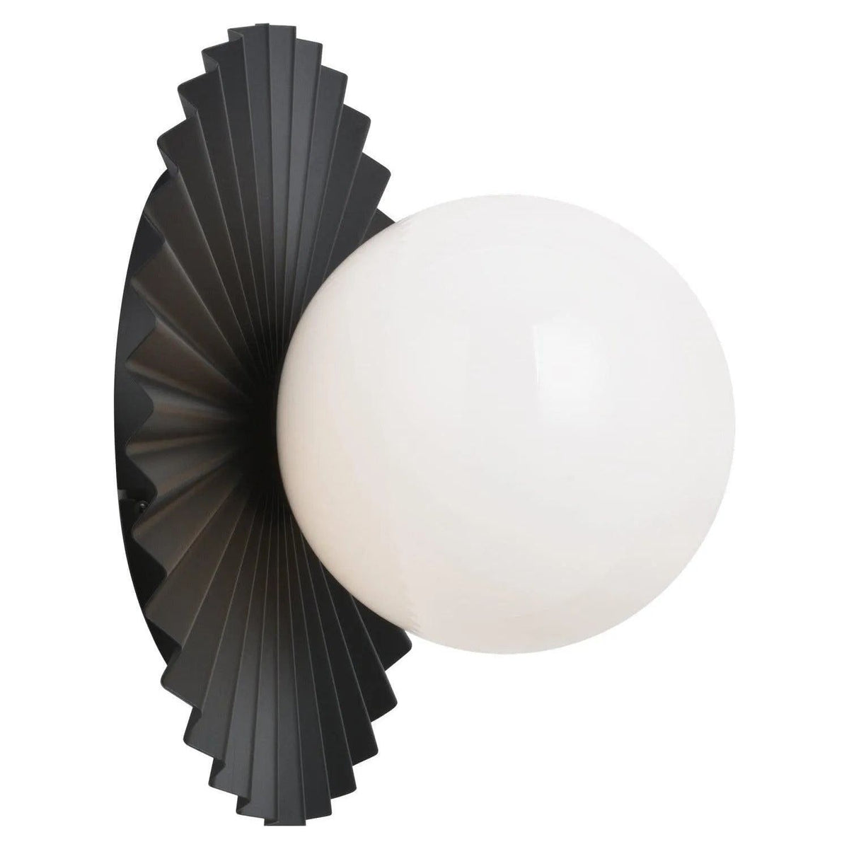 Matteo Lighting - Modern Ruff Wall Sconce - WX83111BKOP | Montreal Lighting & Hardware