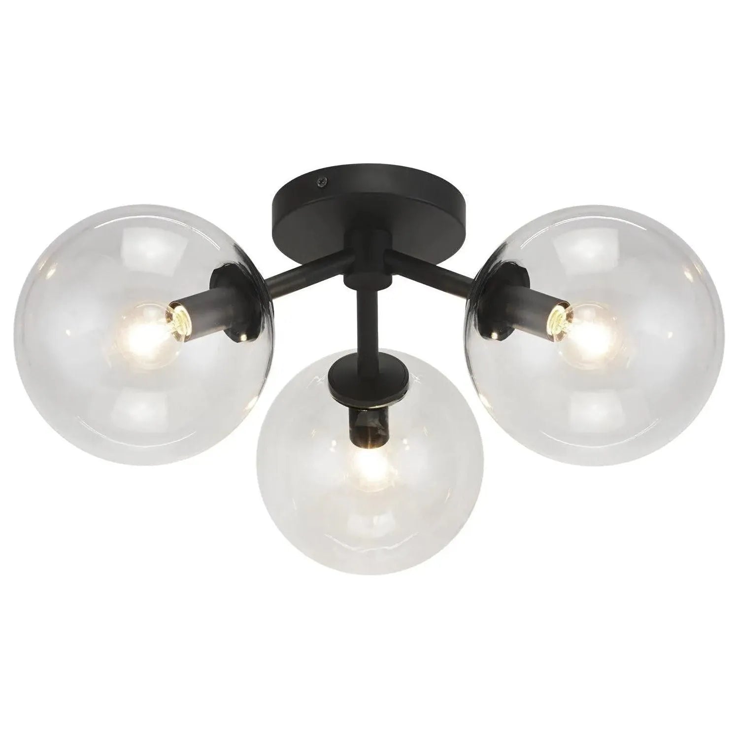 Matteo Lighting - Novo Flush Mount - X81703BKCL | Montreal Lighting & Hardware