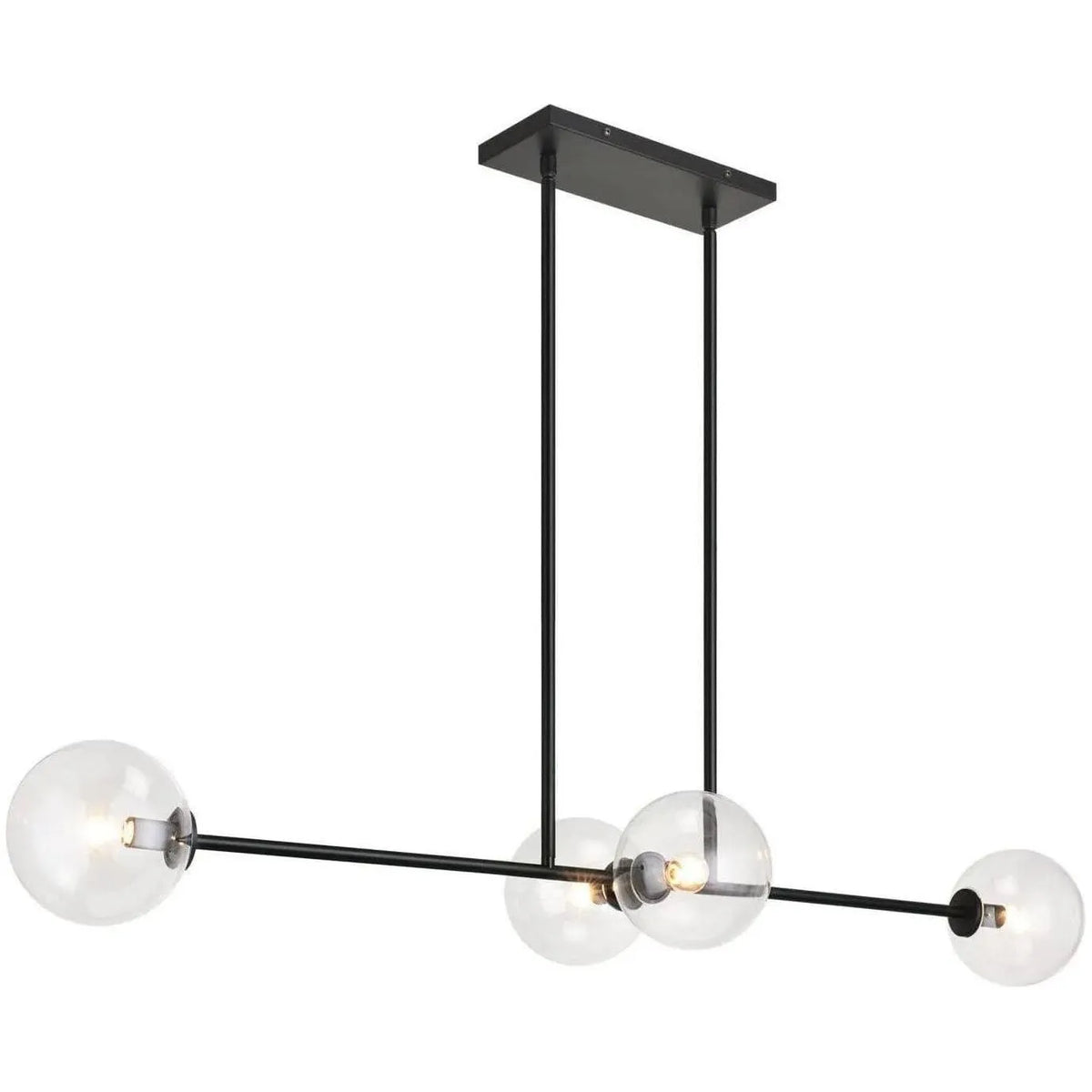 Matteo Lighting - Novo Linear Pendant - C81704BKCL | Montreal Lighting & Hardware