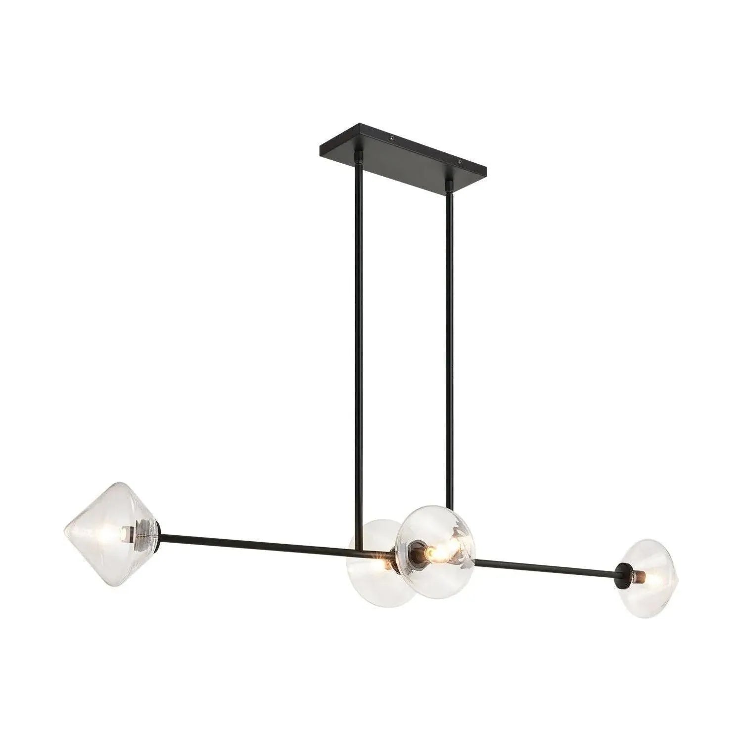 Matteo Lighting - Novo Linear Suspension - C81744BKCL | Montreal Lighting & Hardware