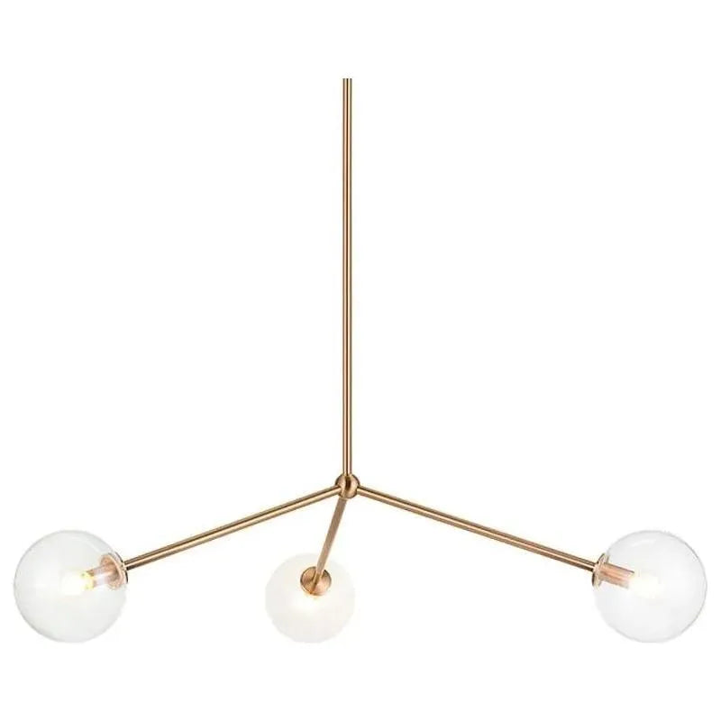Matteo Lighting - Novo Triple Chandelier - C81703AGCL | Montreal Lighting & Hardware