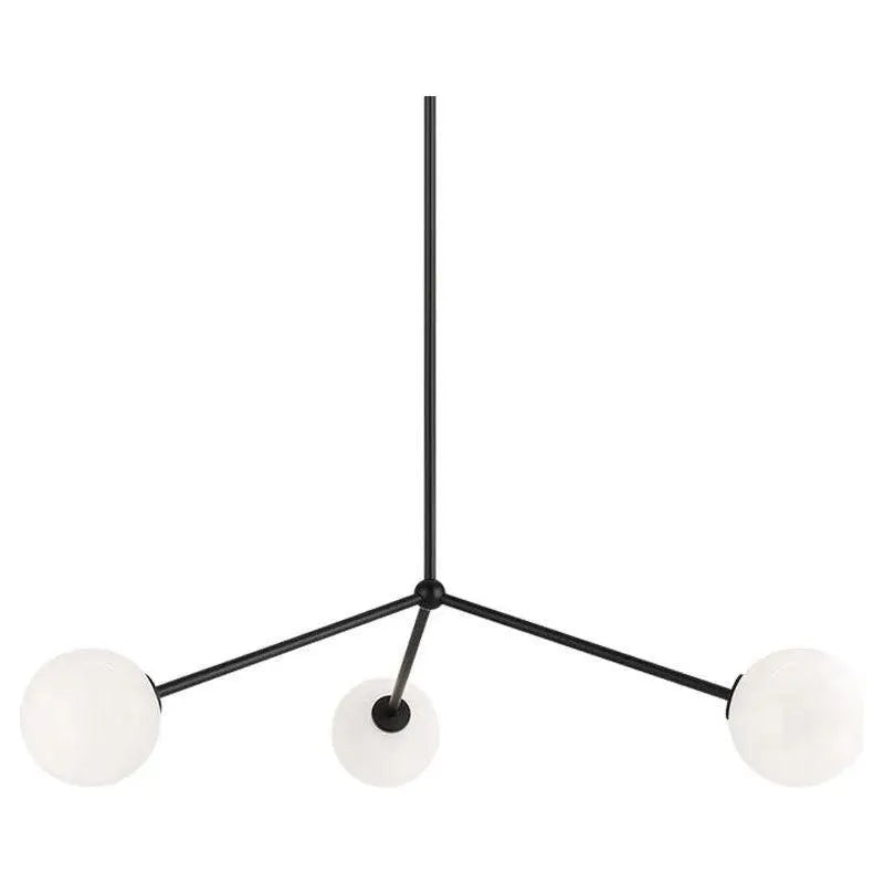 Matteo Lighting - Novo Triple Chandelier - C81703BKOP | Montreal Lighting & Hardware