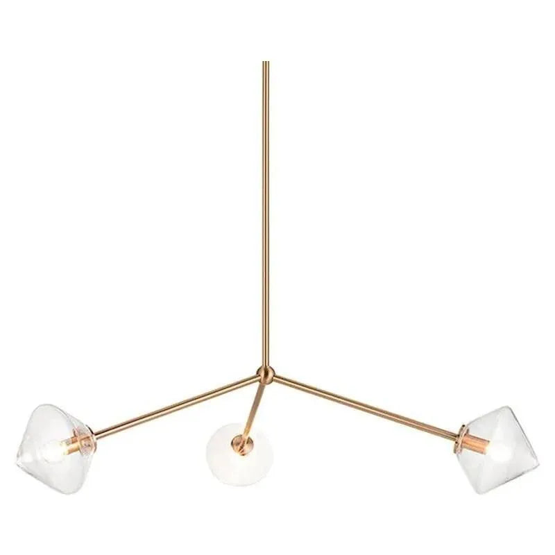 Matteo Lighting - Novo Triple Diamond Chandelier - C81743AGCL | Montreal Lighting & Hardware
