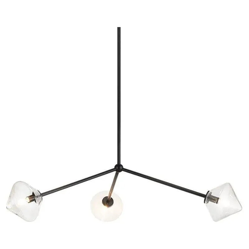 Matteo Lighting - Novo Triple Diamond Chandelier - C81743BKCL | Montreal Lighting & Hardware