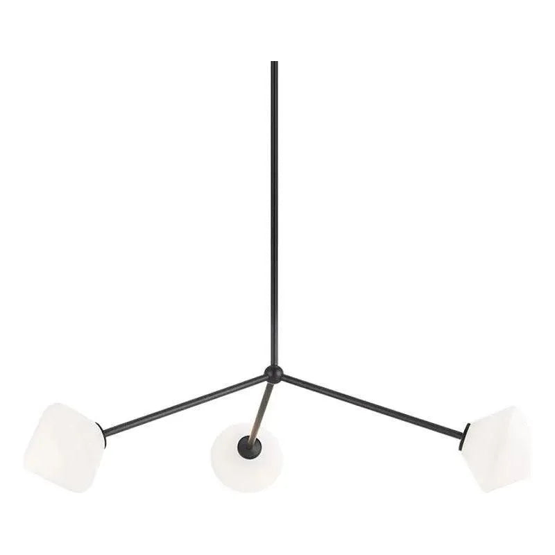 Matteo Lighting - Novo Triple Diamond Chandelier - C81743BKOP | Montreal Lighting & Hardware