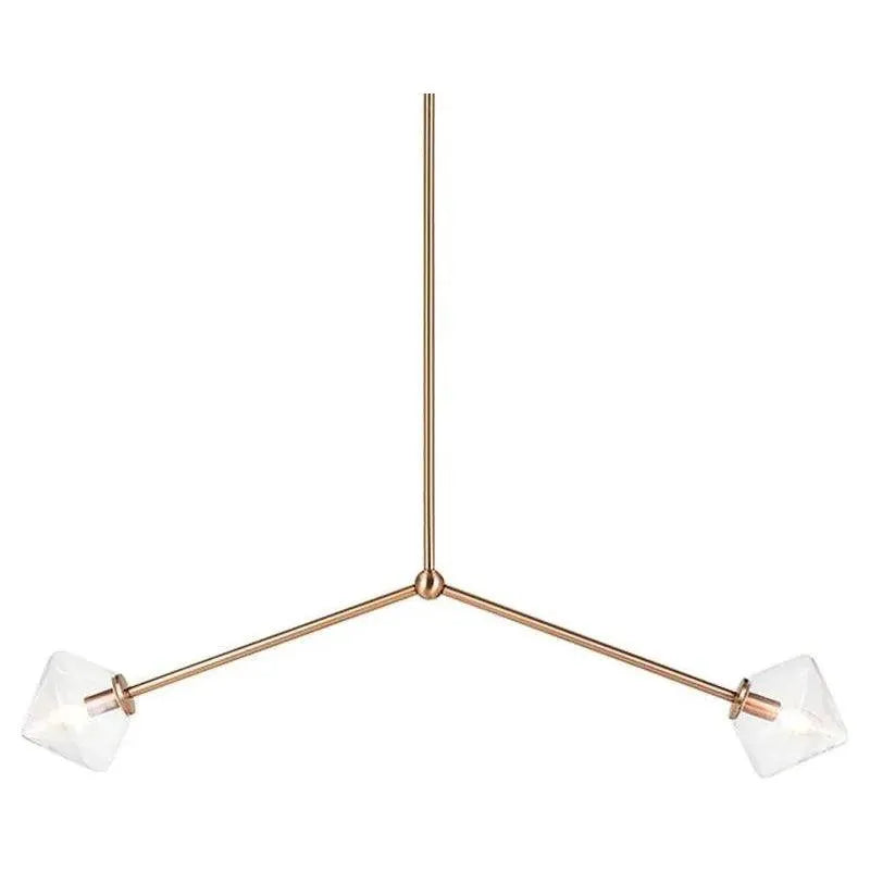 Matteo Lighting - Novo Twin Diamond Linear Pendant - C81742AGCL | Montreal Lighting & Hardware