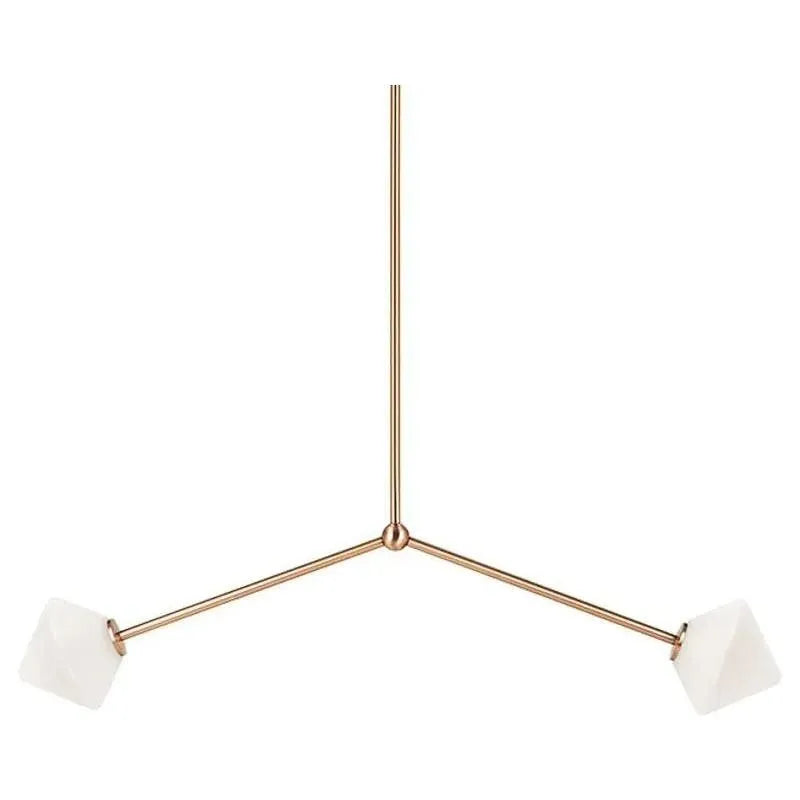 Matteo Lighting - Novo Twin Diamond Linear Pendant - C81742AGOP | Montreal Lighting & Hardware