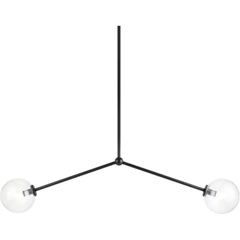 Matteo Lighting - Novo Twin Linear Pendant - C81702BKCL | Montreal Lighting & Hardware