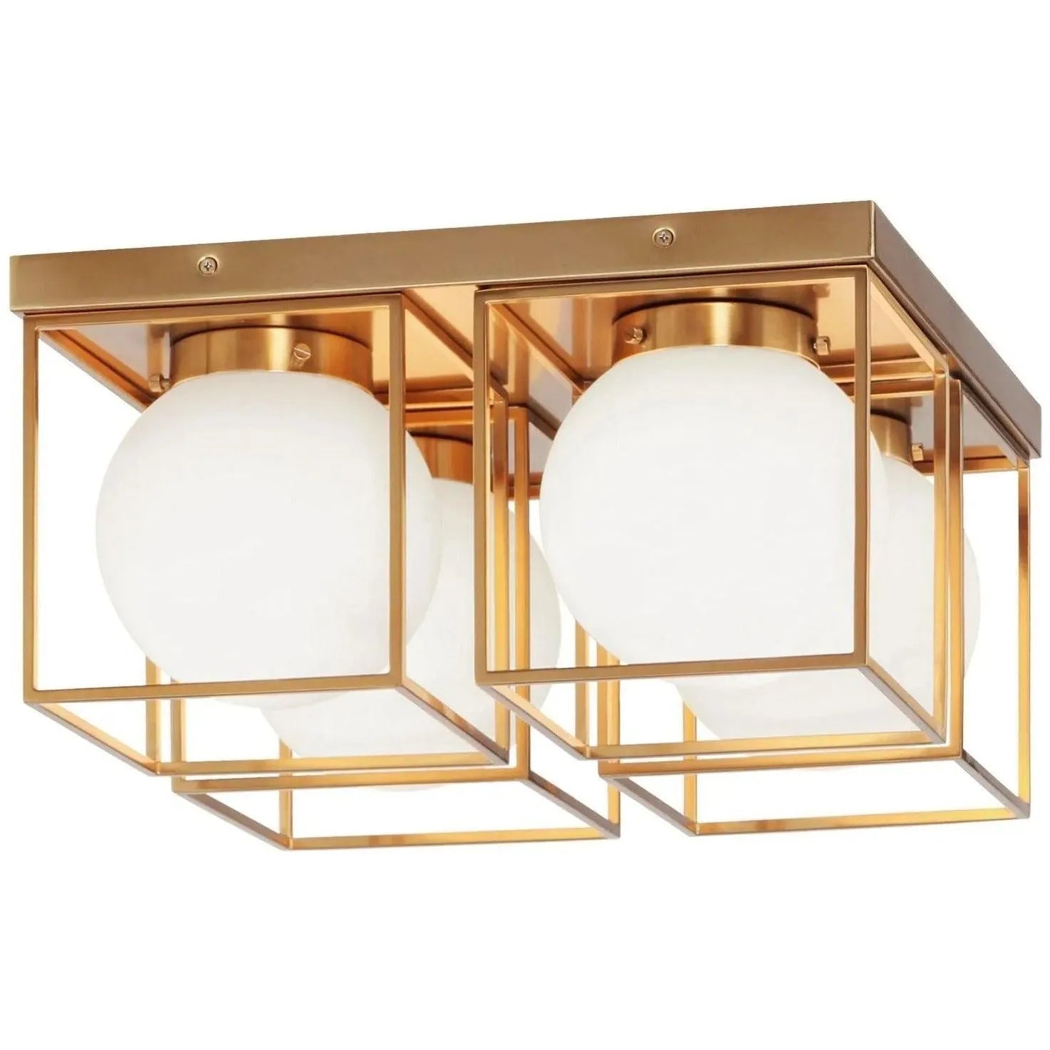 Matteo Lighting - Squircle Flush Mount - X03804AG | Montreal Lighting & Hardware