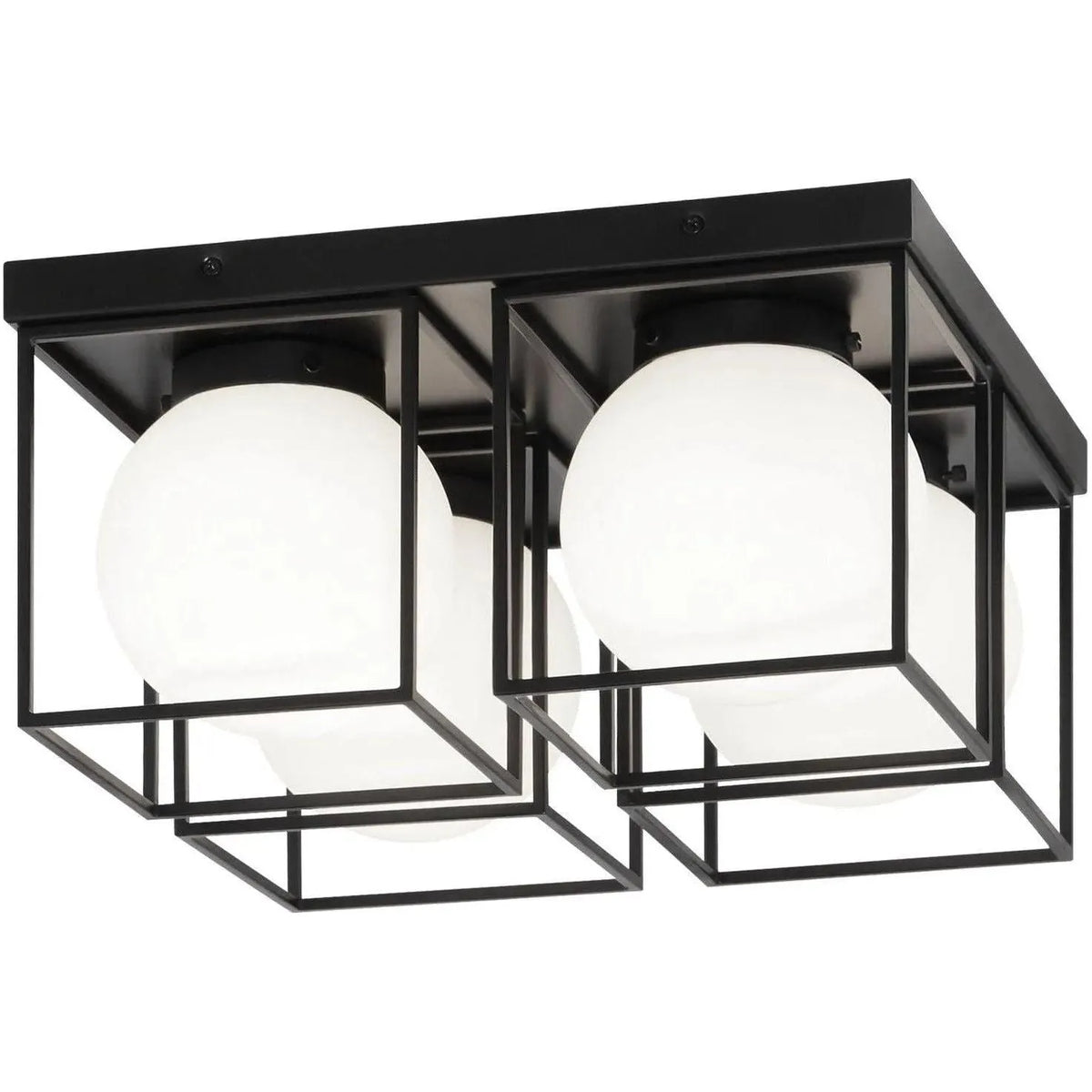 Matteo Lighting - Squircle Flush Mount - X03804BK | Montreal Lighting & Hardware