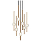 Matteo Lighting - Windchimer Multi-Light Pendant - C68907AG | Montreal Lighting & Hardware