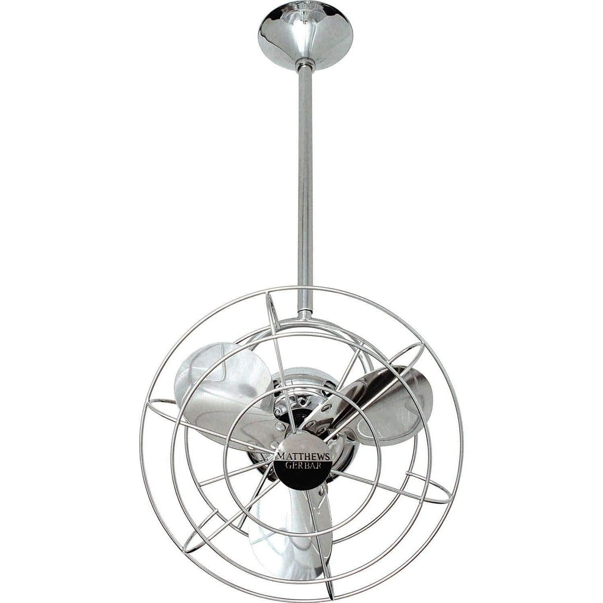 Matthews Fan Company - Bianca Direcional Ceiling Fan, Damp Location - BD-CR-MTL-DAMP | Montreal Lighting & Hardware