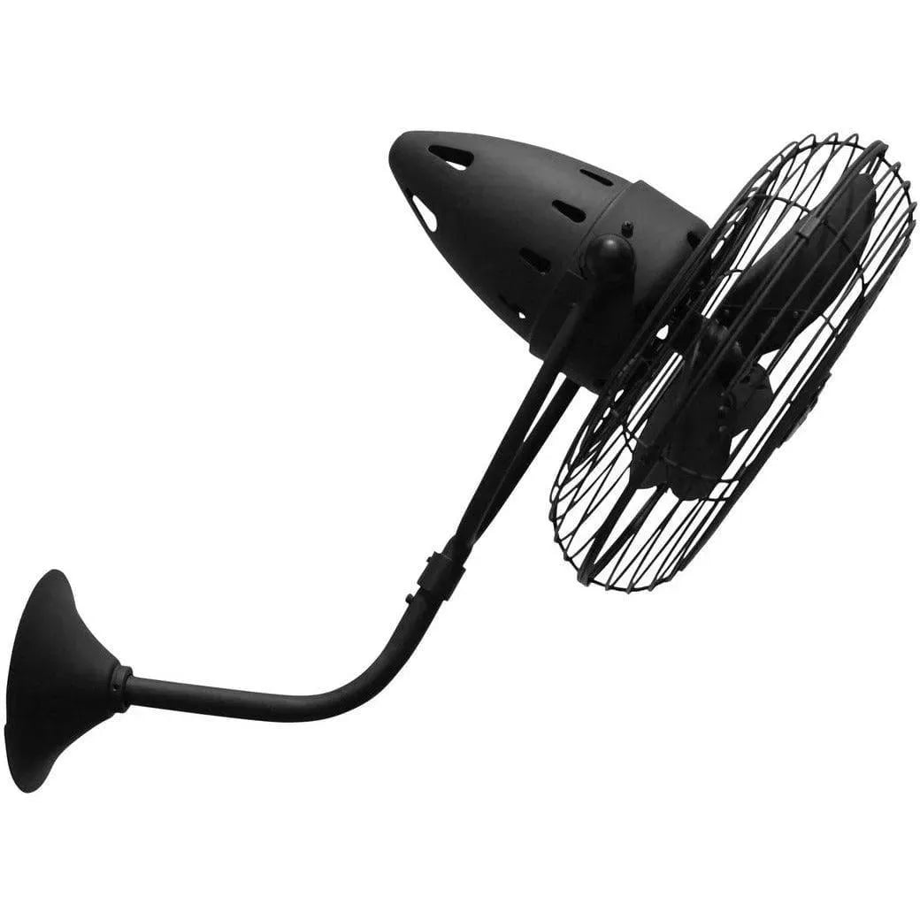 Matthews Fan Company - Bruna Parede Wall Fan - BP-BK-MTL | Montreal Lighting & Hardware