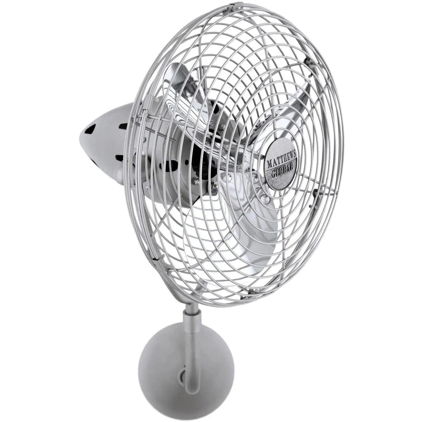 Matthews Fan Company - Bruna Parede Wall Fan - BP-BK-MTL | Montreal Lighting & Hardware