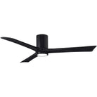 Matthews Fan Company - Irene 3 Hugger Ceiling Fan with Light Kit - IR3HLK-BK-BK-60 | Montreal Lighting & Hardware