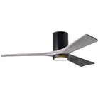 Matthews Fan Company - Irene 3 Hugger Ceiling Fan with Light Kit - IR3HLK-BK-BW-52 | Montreal Lighting & Hardware