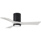 Matthews Fan Company - Irene 3 Hugger Ceiling Fan with Light Kit - IR3HLK-BK-MWH-42 | Montreal Lighting & Hardware