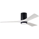 Matthews Fan Company - Irene 3 Hugger Ceiling Fan with Light Kit - IR3HLK-BK-MWH-52 | Montreal Lighting & Hardware