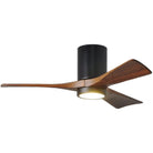 Matthews Fan Company - Irene 3 Hugger Ceiling Fan with Light Kit - IR3HLK-BK-WA-42 | Montreal Lighting & Hardware