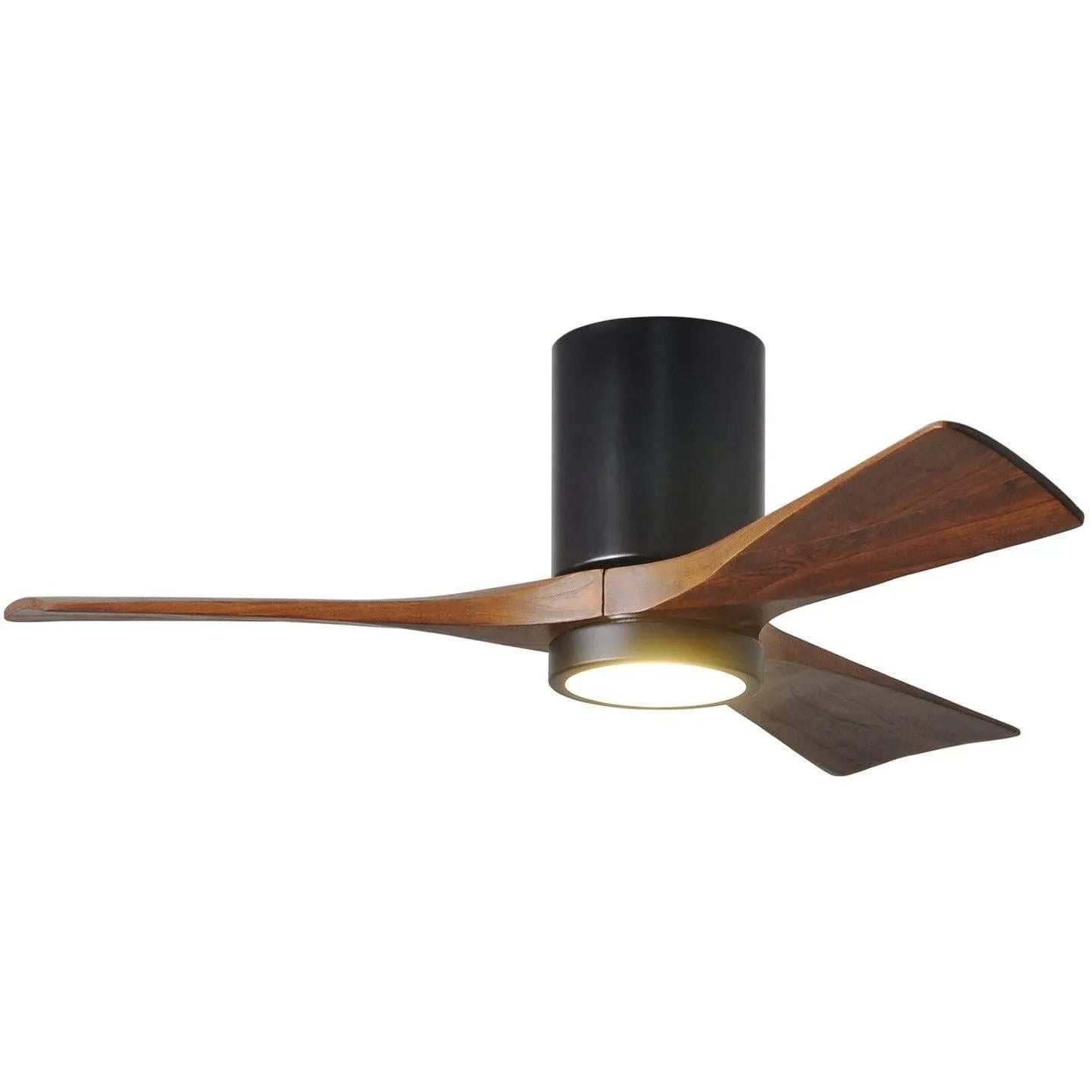Matthews Fan Company - Irene 3 Hugger Ceiling Fan with Light Kit - IR3HLK-BK-WA-42 | Montreal Lighting & Hardware