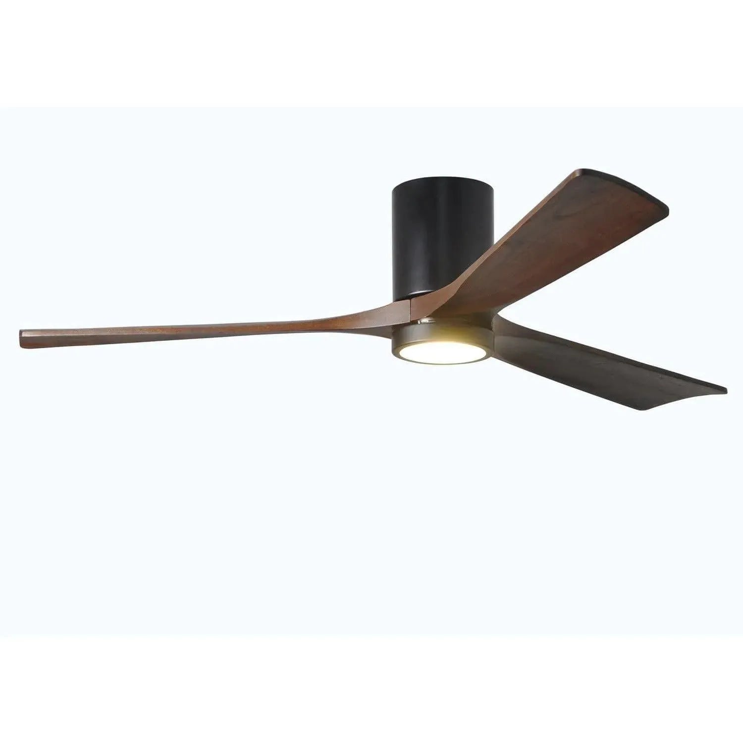 Matthews Fan Company - Irene 3 Hugger Ceiling Fan with Light Kit - IR3HLK-BK-WA-60 | Montreal Lighting & Hardware