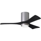Matthews Fan Company - Irene 3 Hugger Ceiling Fan with Light Kit - IR3HLK-BN-BK-42 | Montreal Lighting & Hardware