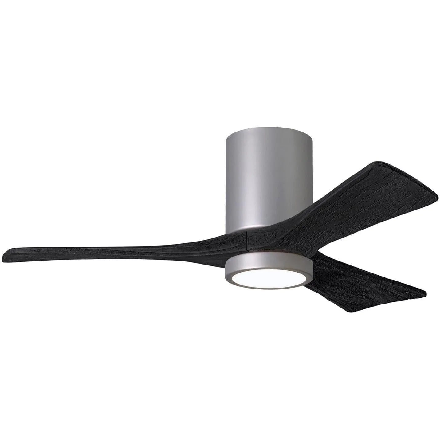 Matthews Fan Company - Irene 3 Hugger Ceiling Fan with Light Kit - IR3HLK-BN-BK-42 | Montreal Lighting & Hardware