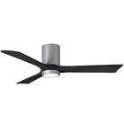 Matthews Fan Company - Irene 3 Hugger Ceiling Fan with Light Kit - IR3HLK-BN-BK-52 | Montreal Lighting & Hardware