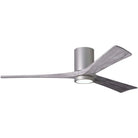 Matthews Fan Company - Irene 3 Hugger Ceiling Fan with Light Kit - IR3HLK-BN-BW-60 | Montreal Lighting & Hardware