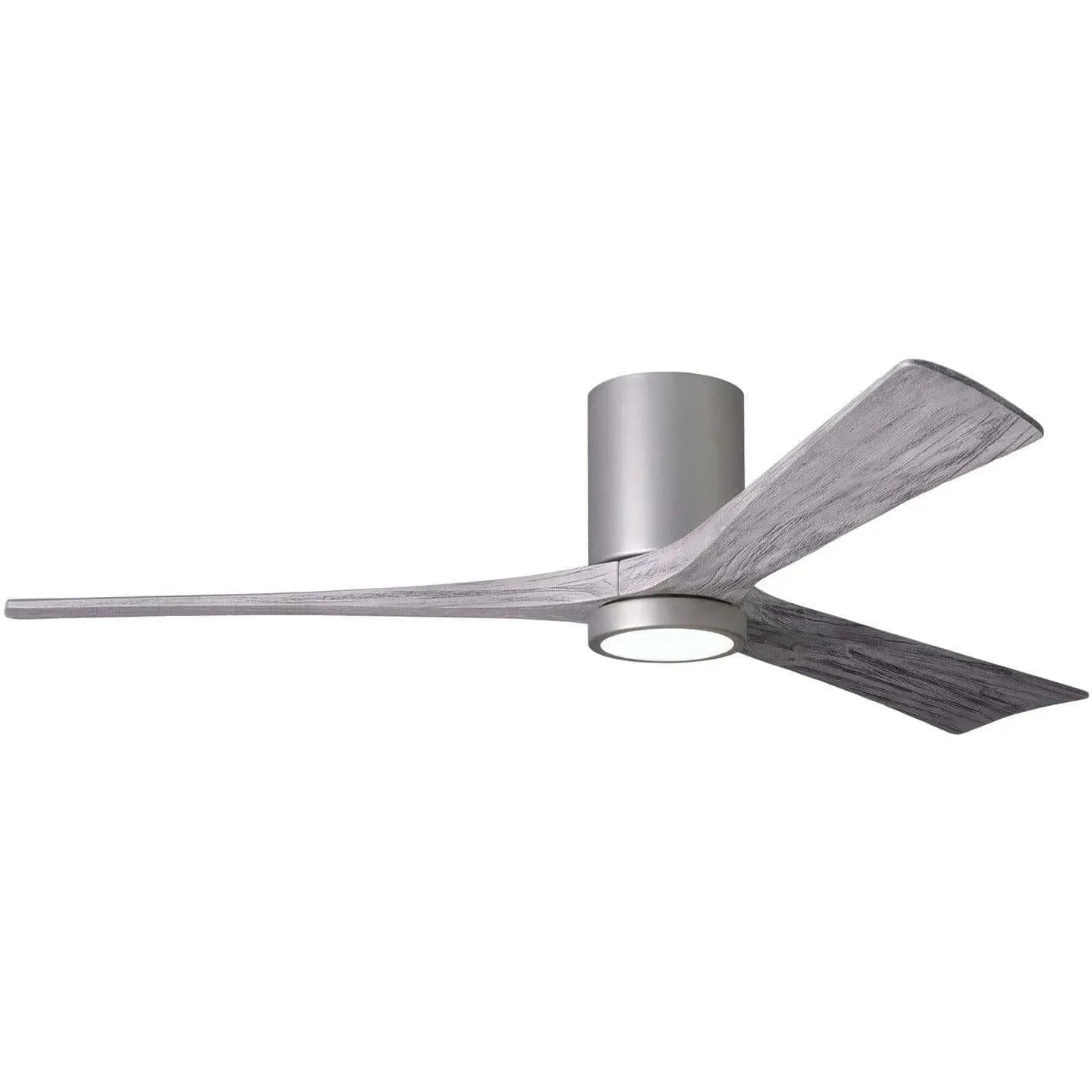 Matthews Fan Company - Irene 3 Hugger Ceiling Fan with Light Kit - IR3HLK-BN-BW-60 | Montreal Lighting & Hardware