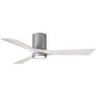 Matthews Fan Company - Irene 3 Hugger Ceiling Fan with Light Kit - IR3HLK-BN-MWH-52 | Montreal Lighting & Hardware