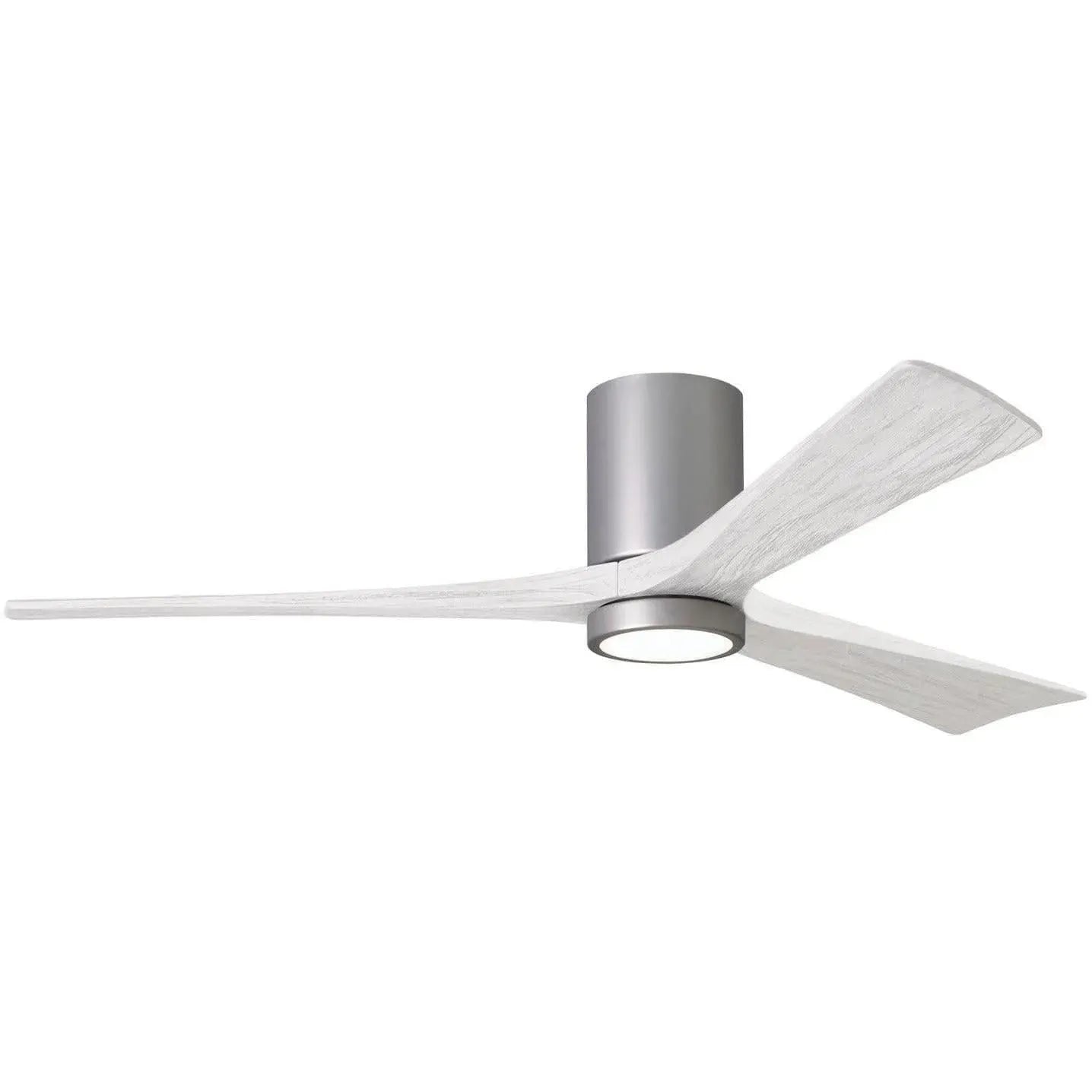 Matthews Fan Company - Irene 3 Hugger Ceiling Fan with Light Kit - IR3HLK-BN-MWH-60 | Montreal Lighting & Hardware