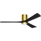 Matthews Fan Company - Irene 3 Hugger Ceiling Fan with Light Kit - IR3HLK-BRBR-BK-60 | Montreal Lighting & Hardware