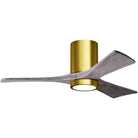 Matthews Fan Company - Irene 3 Hugger Ceiling Fan with Light Kit - IR3HLK-BRBR-BW-42 | Montreal Lighting & Hardware