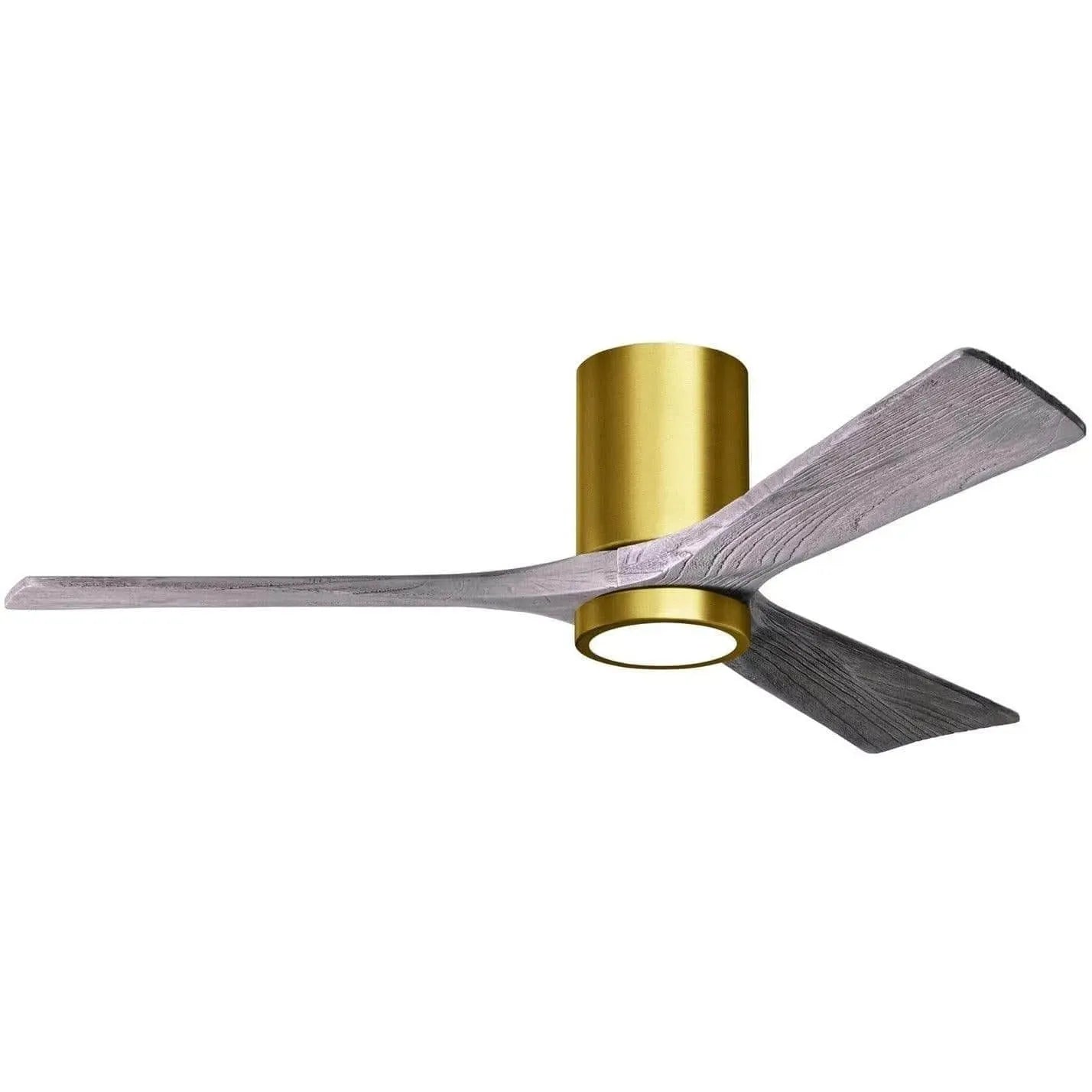 Matthews Fan Company - Irene 3 Hugger Ceiling Fan with Light Kit - IR3HLK-BRBR-BW-52 | Montreal Lighting & Hardware