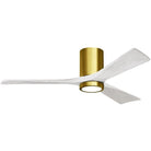Matthews Fan Company - Irene 3 Hugger Ceiling Fan with Light Kit - IR3HLK-BRBR-MWH-52 | Montreal Lighting & Hardware