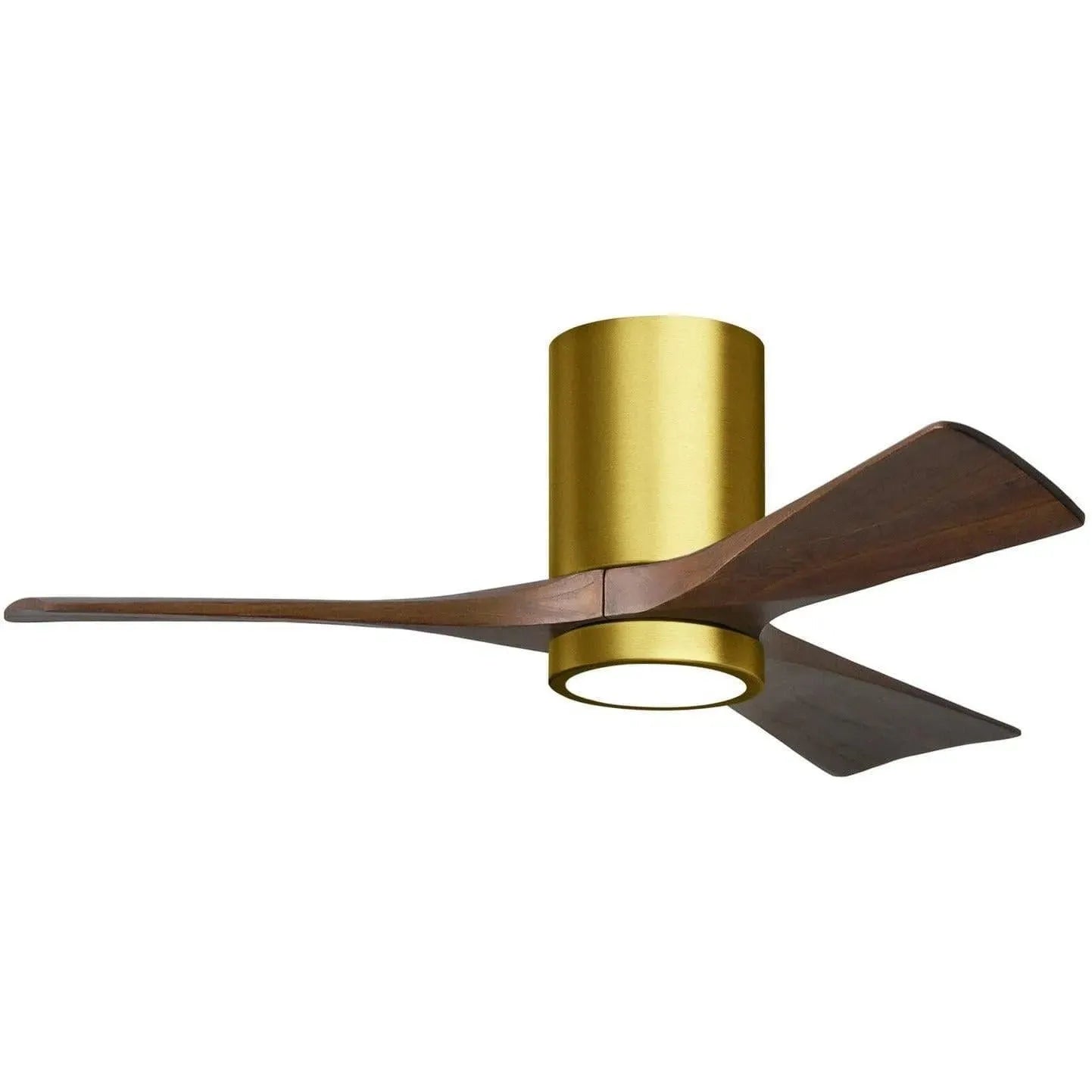 Matthews Fan Company - Irene 3 Hugger Ceiling Fan with Light Kit - IR3HLK-BRBR-WA-42 | Montreal Lighting & Hardware