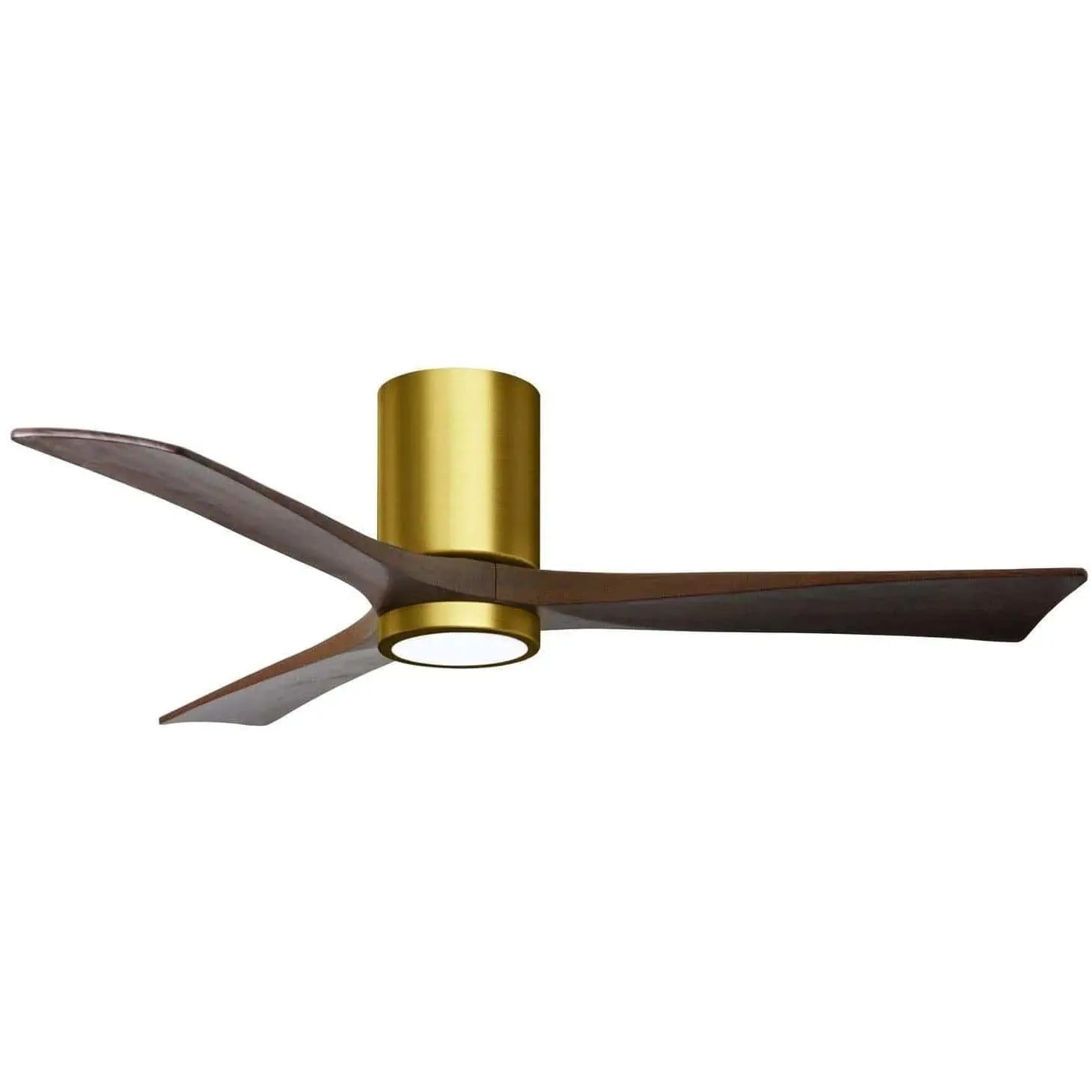 Matthews Fan Company - Irene 3 Hugger Ceiling Fan with Light Kit - IR3HLK-BRBR-WA-52 | Montreal Lighting & Hardware