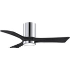 Matthews Fan Company - Irene 3 Hugger Ceiling Fan with Light Kit - IR3HLK-CR-BK-42 | Montreal Lighting & Hardware