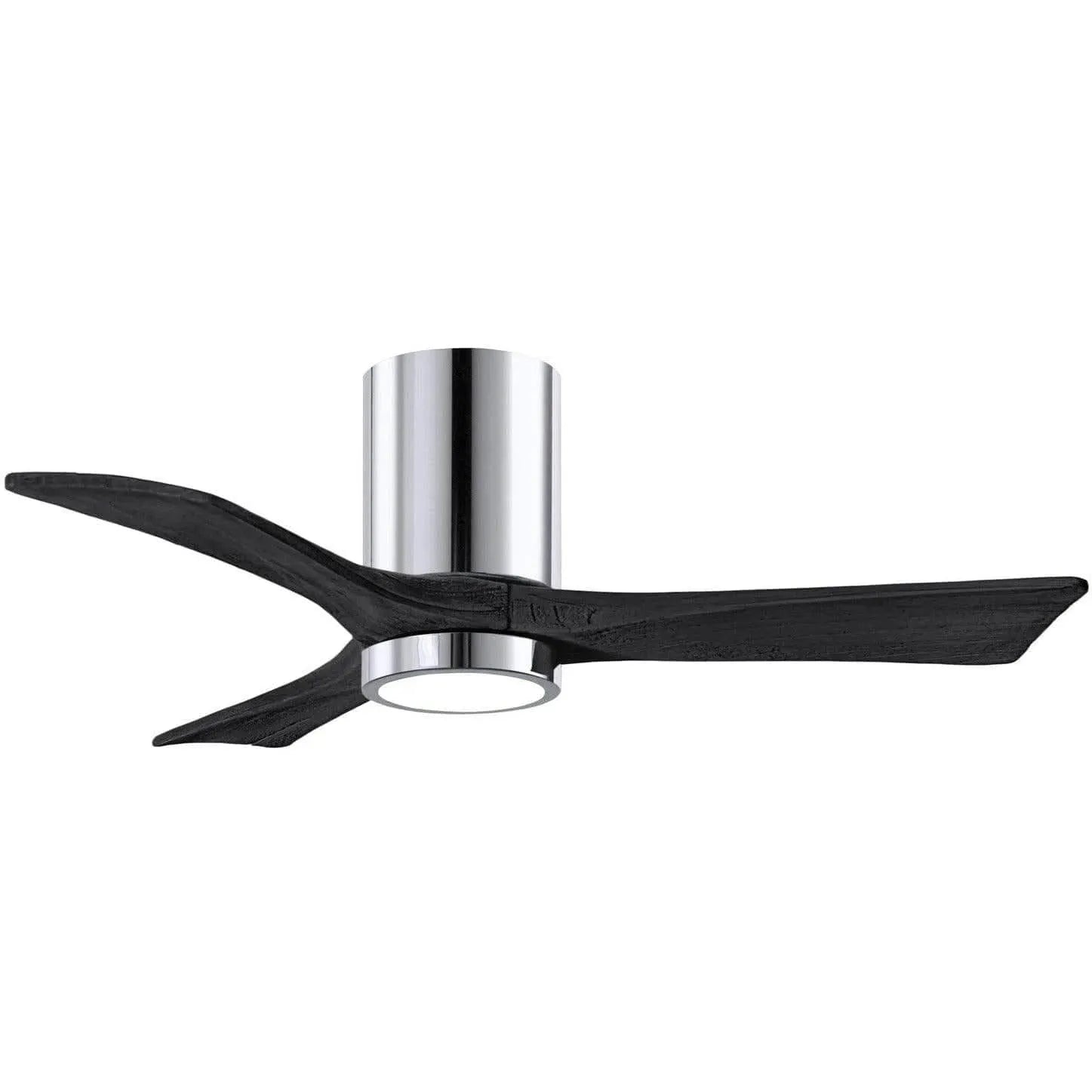 Matthews Fan Company - Irene 3 Hugger Ceiling Fan with Light Kit - IR3HLK-CR-BK-42 | Montreal Lighting & Hardware