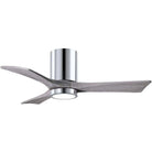 Matthews Fan Company - Irene 3 Hugger Ceiling Fan with Light Kit - IR3HLK-CR-BW-42 | Montreal Lighting & Hardware