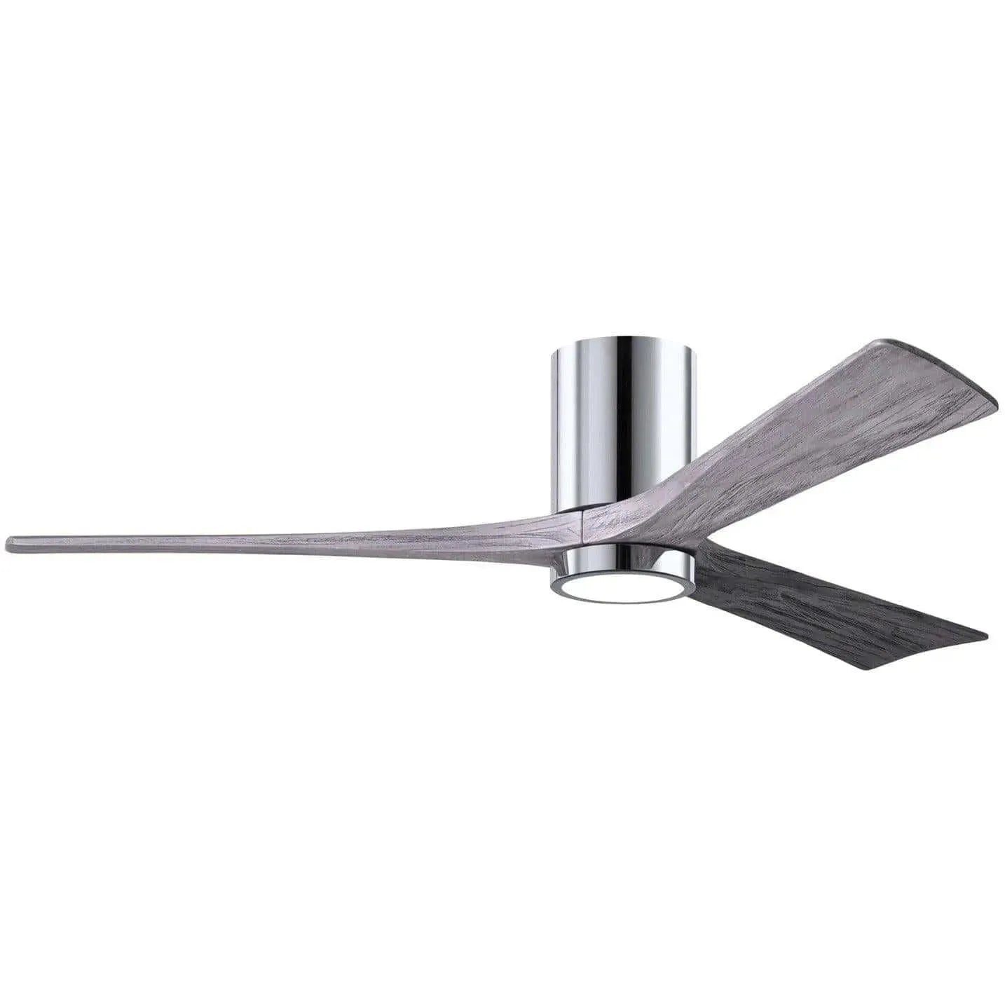 Matthews Fan Company - Irene 3 Hugger Ceiling Fan with Light Kit - IR3HLK-CR-BW-60 | Montreal Lighting & Hardware