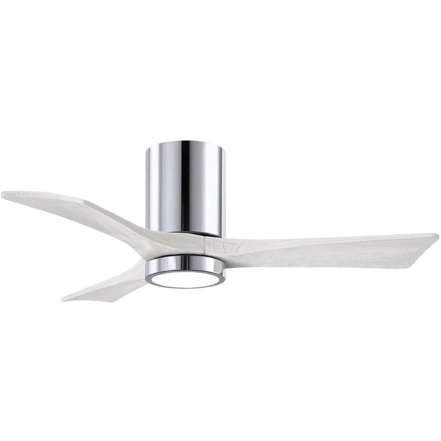 Matthews Fan Company - Irene 3 Hugger Ceiling Fan with Light Kit - IR3HLK-CR-MWH-42 | Montreal Lighting & Hardware