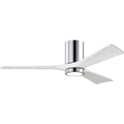 Matthews Fan Company - Irene 3 Hugger Ceiling Fan with Light Kit - IR3HLK-CR-MWH-52 | Montreal Lighting & Hardware