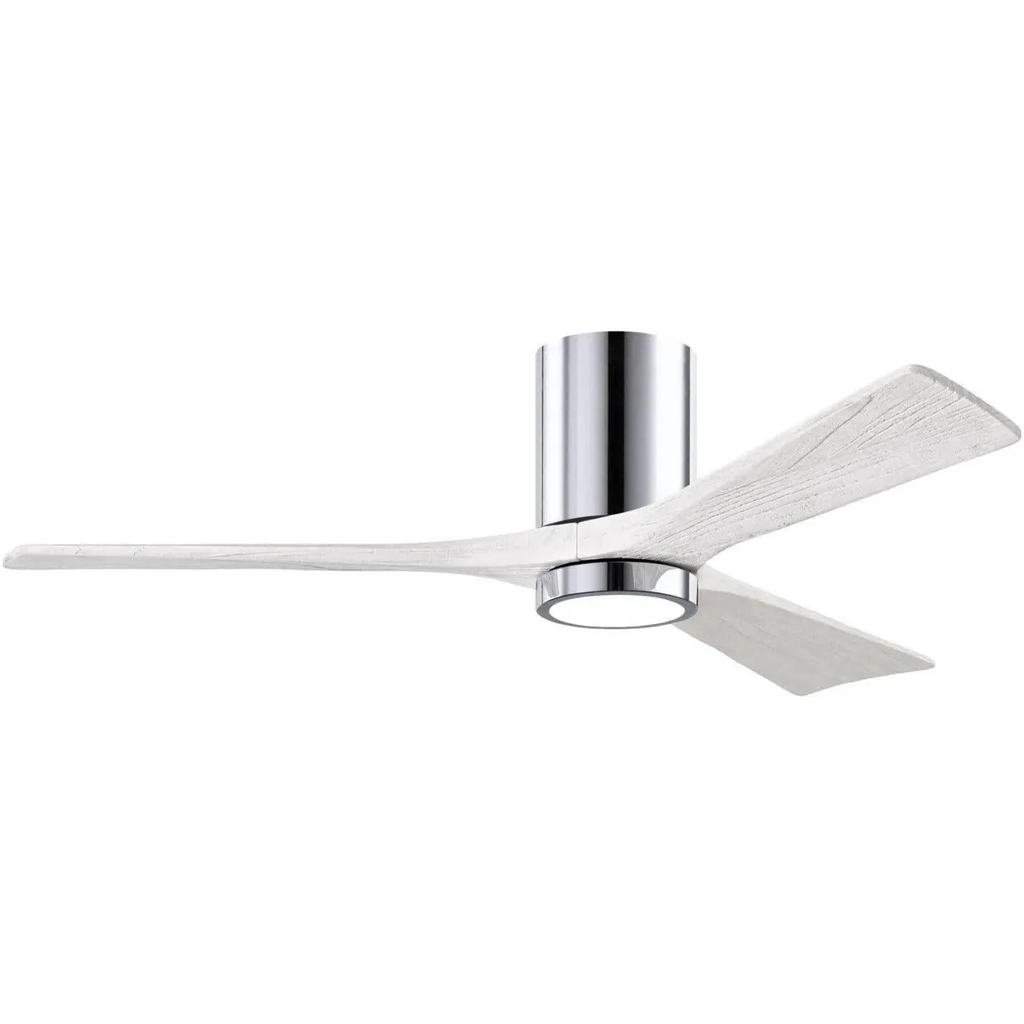 Matthews Fan Company - Irene 3 Hugger Ceiling Fan with Light Kit - IR3HLK-CR-MWH-52 | Montreal Lighting & Hardware