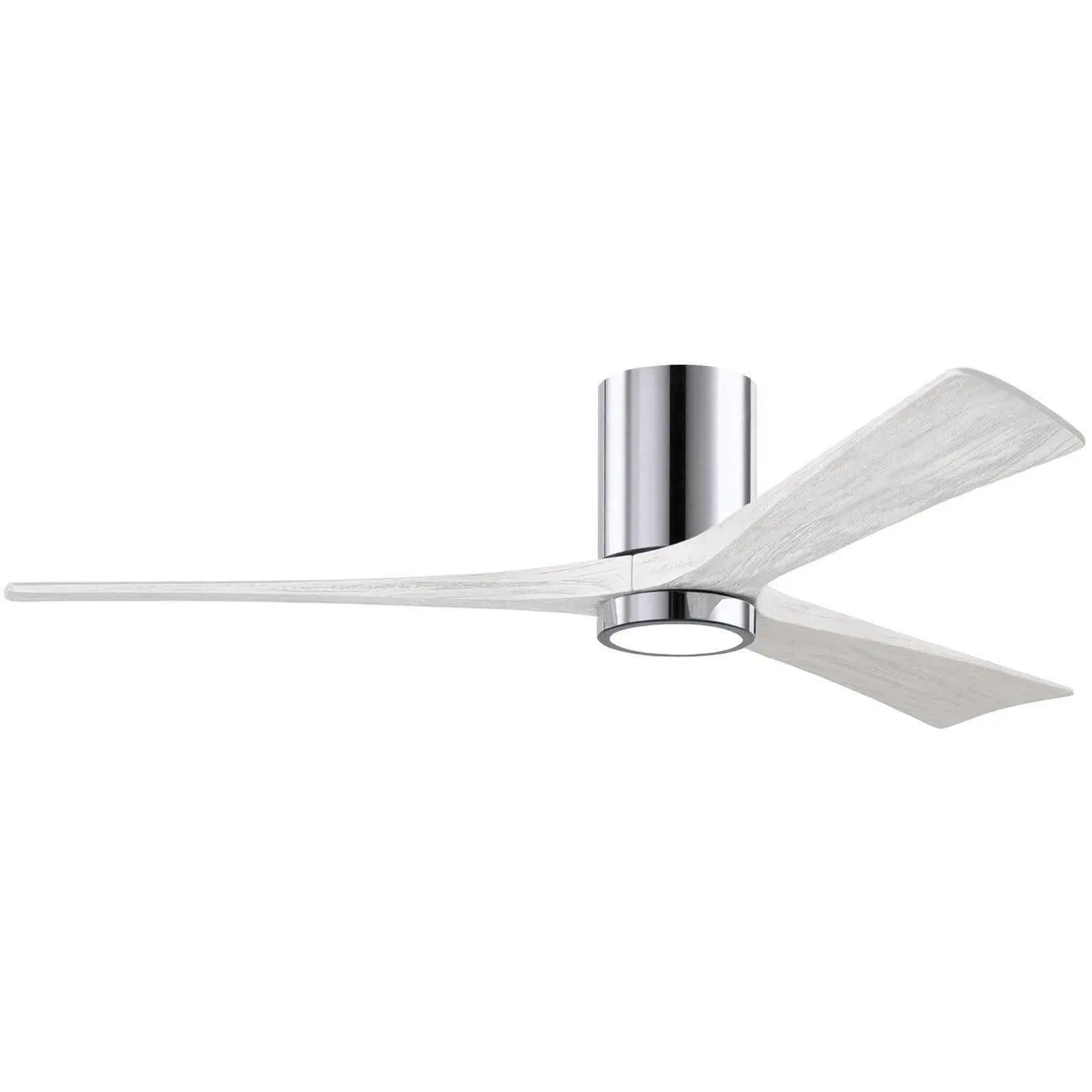 Matthews Fan Company - Irene 3 Hugger Ceiling Fan with Light Kit - IR3HLK-CR-MWH-60 | Montreal Lighting & Hardware