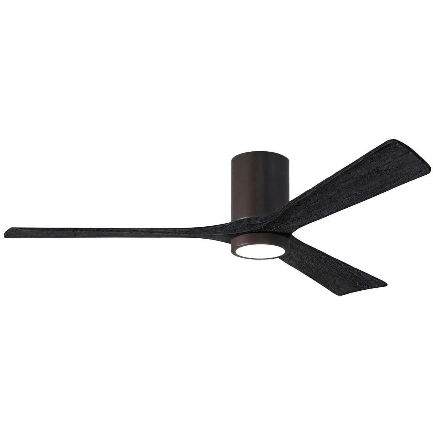 Matthews Fan Company - Irene 3 Hugger Ceiling Fan with Light Kit - IR3HLK-TB-BK-60 | Montreal Lighting & Hardware